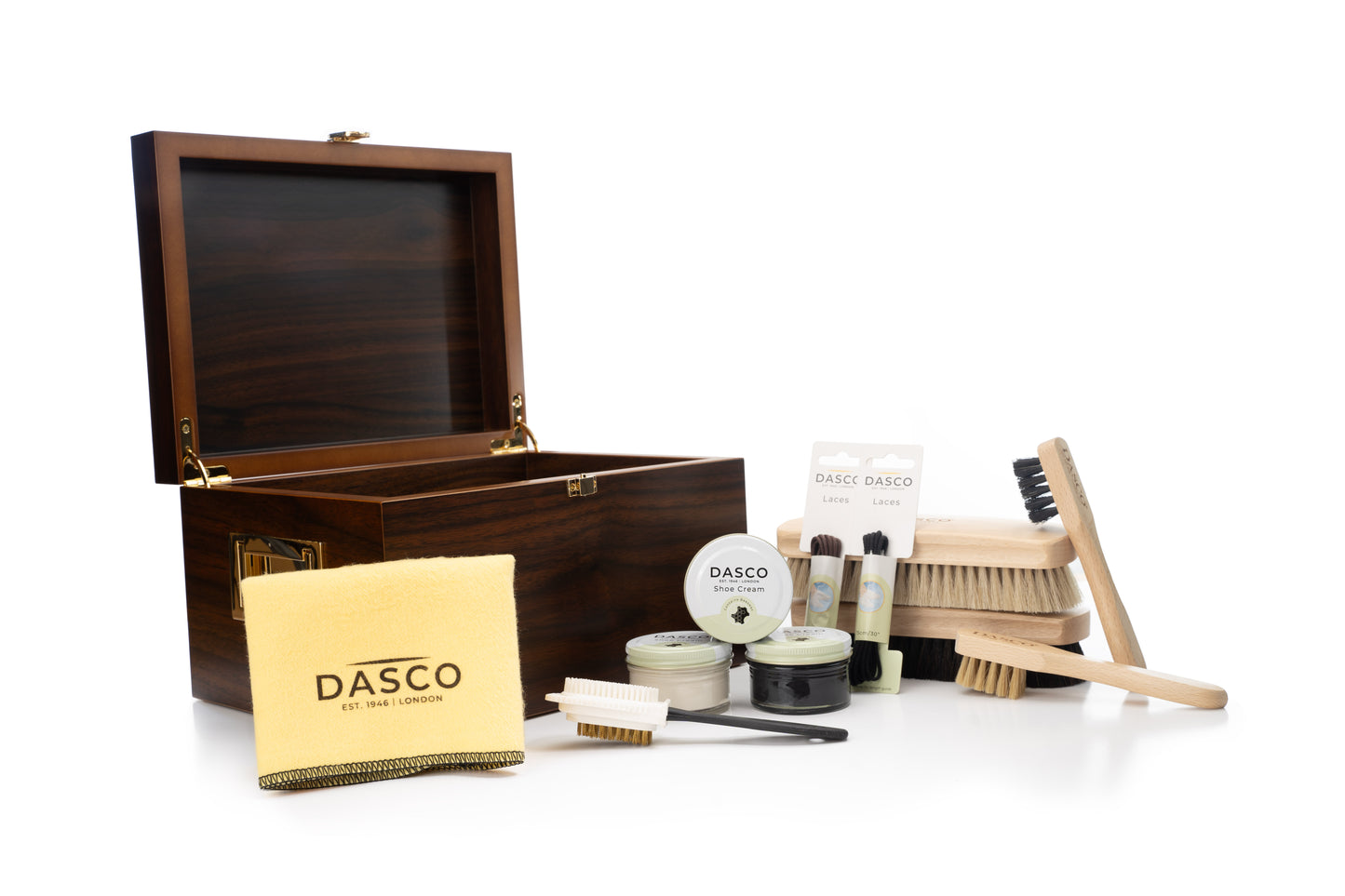 DASCO - FILLED VALET BOX - WALNUT / BRASS